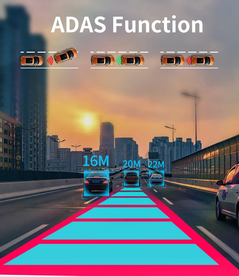 Dash Camera For Cars Rear And Front Dashcam WiFi With 4g Gps Adas Support 4g Remote Monitor Android 10 2+32g