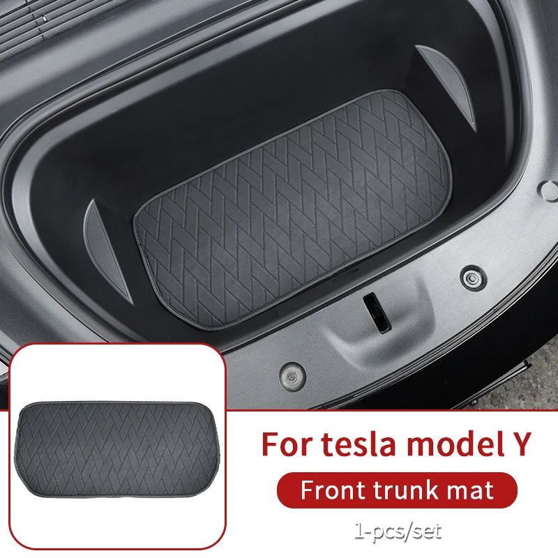 Front  rear Leather trunk For Tesla model Y trunk mat accessories 2020-2023  tesla y accessoires