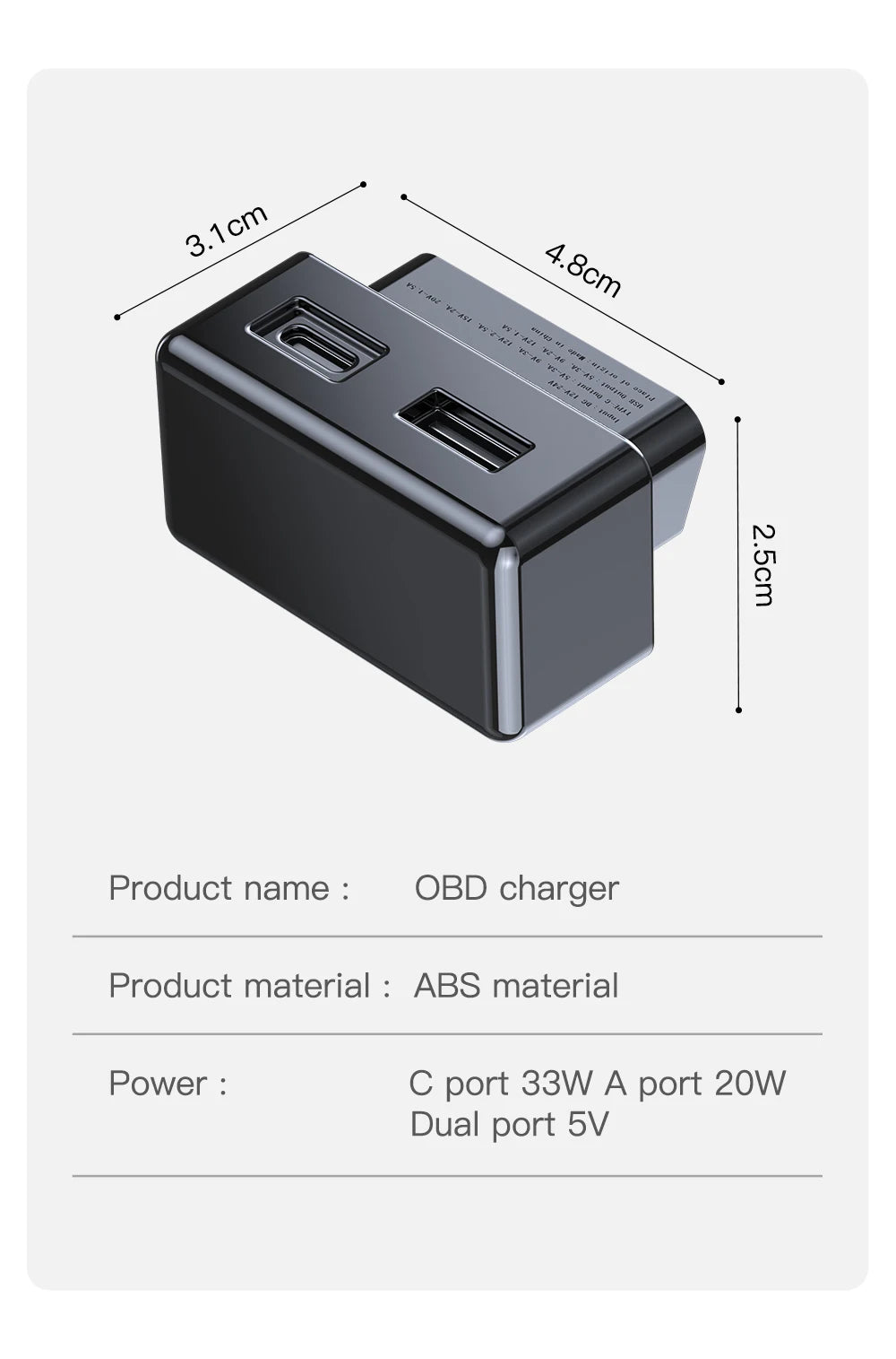 YZ For Tesla Model 3 Y Highland Juniper  Model X S OBD Adapter Charging For Tesla Car obd2 Splitter Charger Adapters Accessories