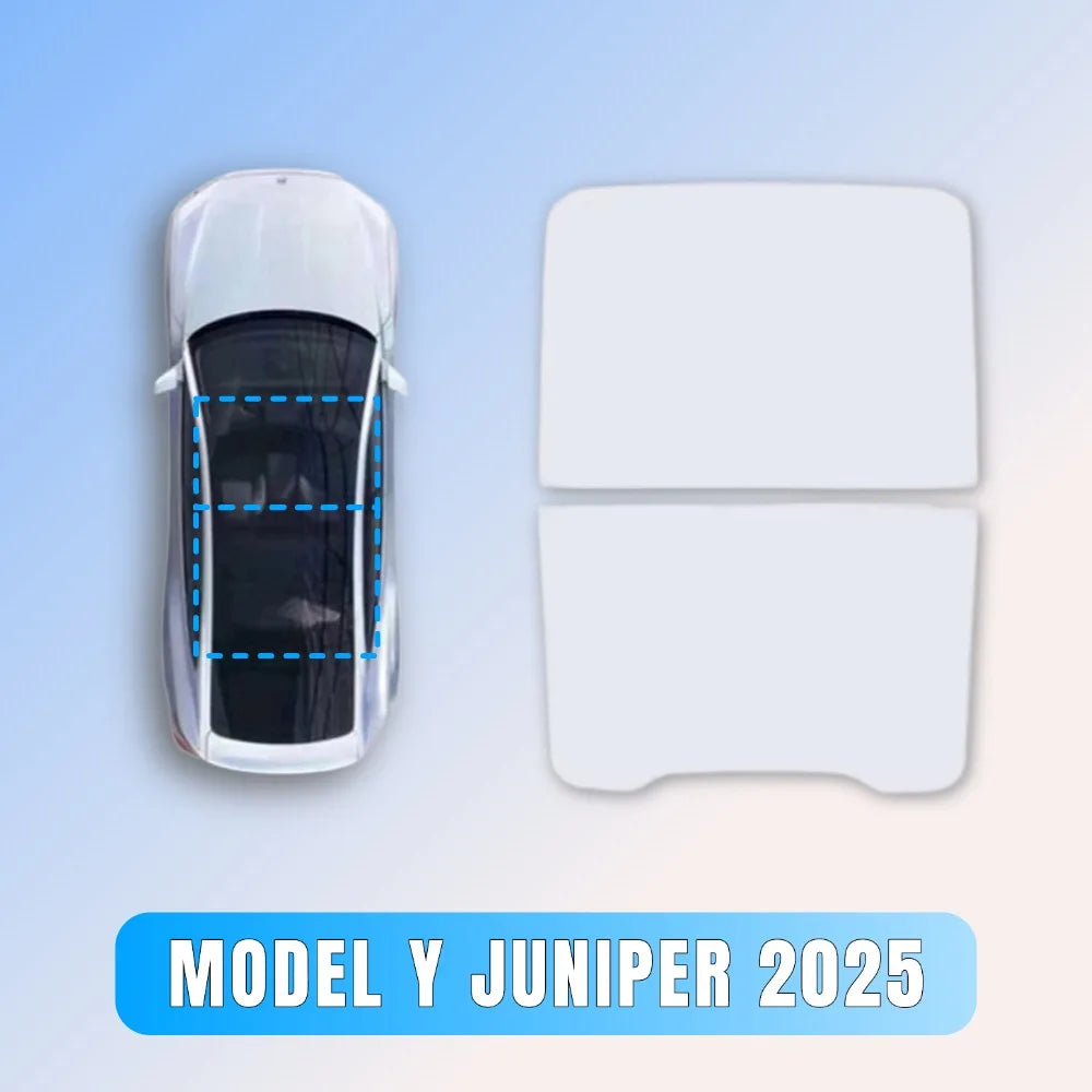 Sunroof Sunshades for Tesla Model 3 HIGHLAND 2024 Model Y JUNIPER 2025 Ice Cloth Buckle Sun Pare Glass Skylight Accessories