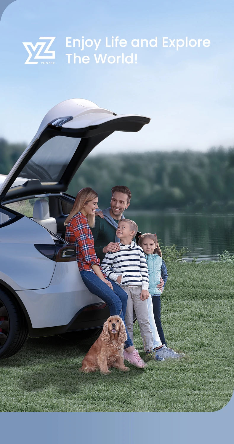 YZ For Tesla Model Y Juniper 2021-2025 Leather Trunk Mats Fully Surrounded Waterproof Non-Slip Liner Custom Floor mat