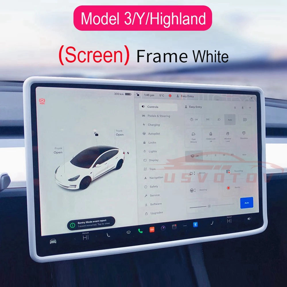 Screen Edge Protector for Tesla Model 3 Y Highland Display Frame Protective Cover Center Console Decoration Interior Accessories