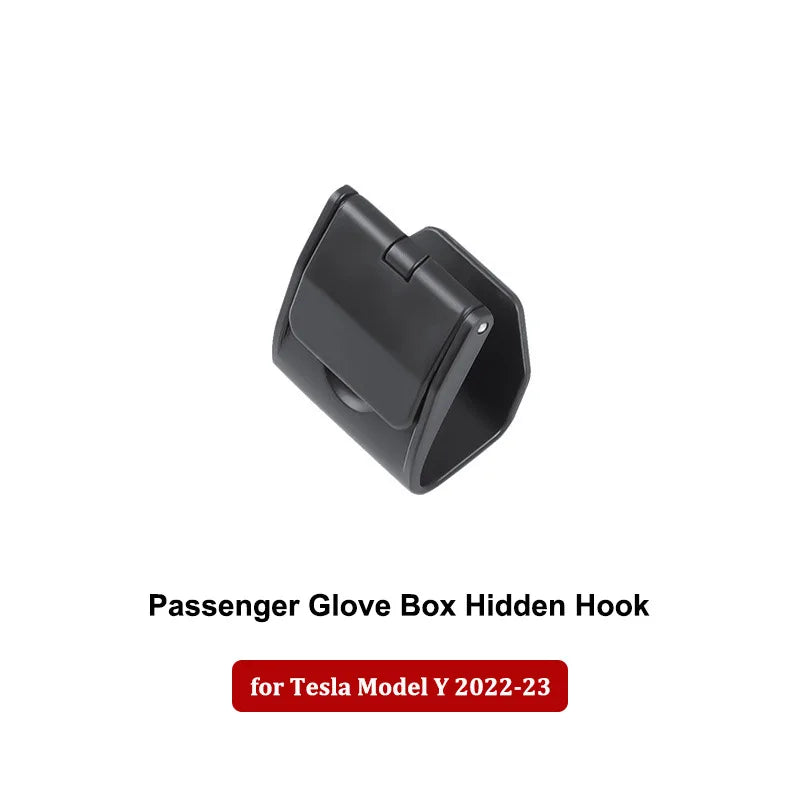 Glove Box Hidden Hook For Tesla Model 3 Highland 2024 Model Y Passenger Purse Bag Hanger Umbrella Holder New Model3 Accessories
