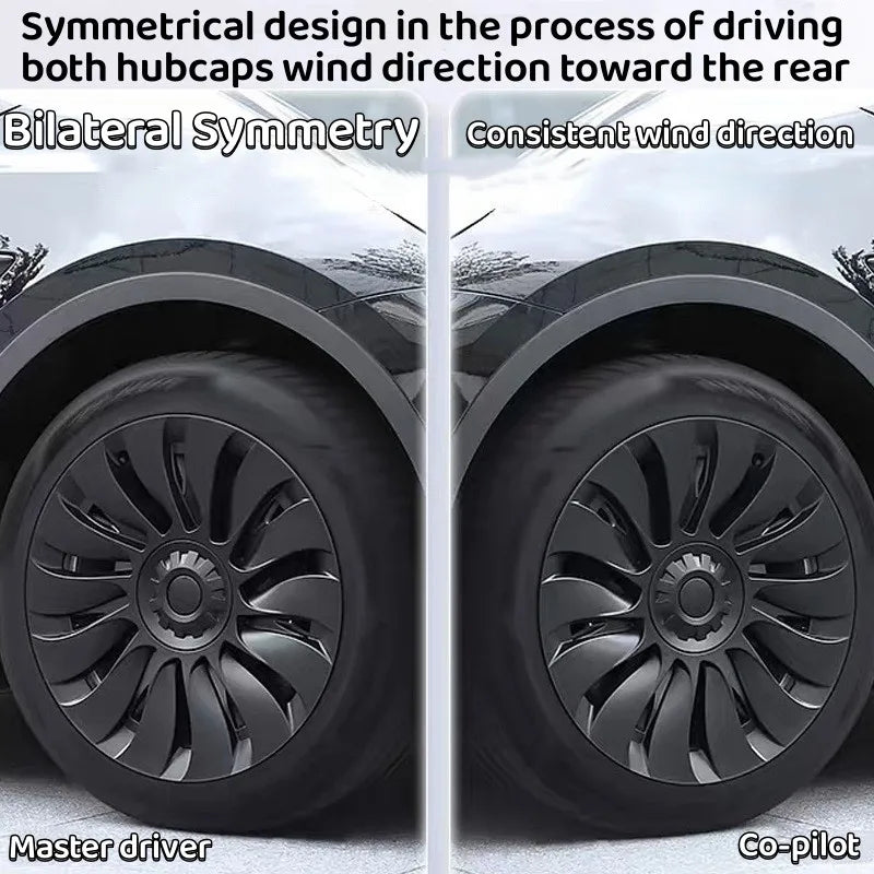 1PC/4PCS 19Inch Wheel Caps Replacement Hub Cap Performance Automobile Wheel Full Rim Cover For Tesla Model Y 2024 Accessories